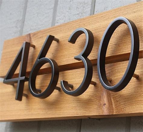 raised metal house numbers|Metal Raised House Number .